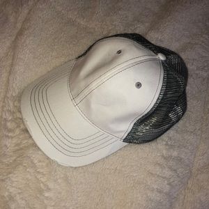 Plain White and Gray Hat